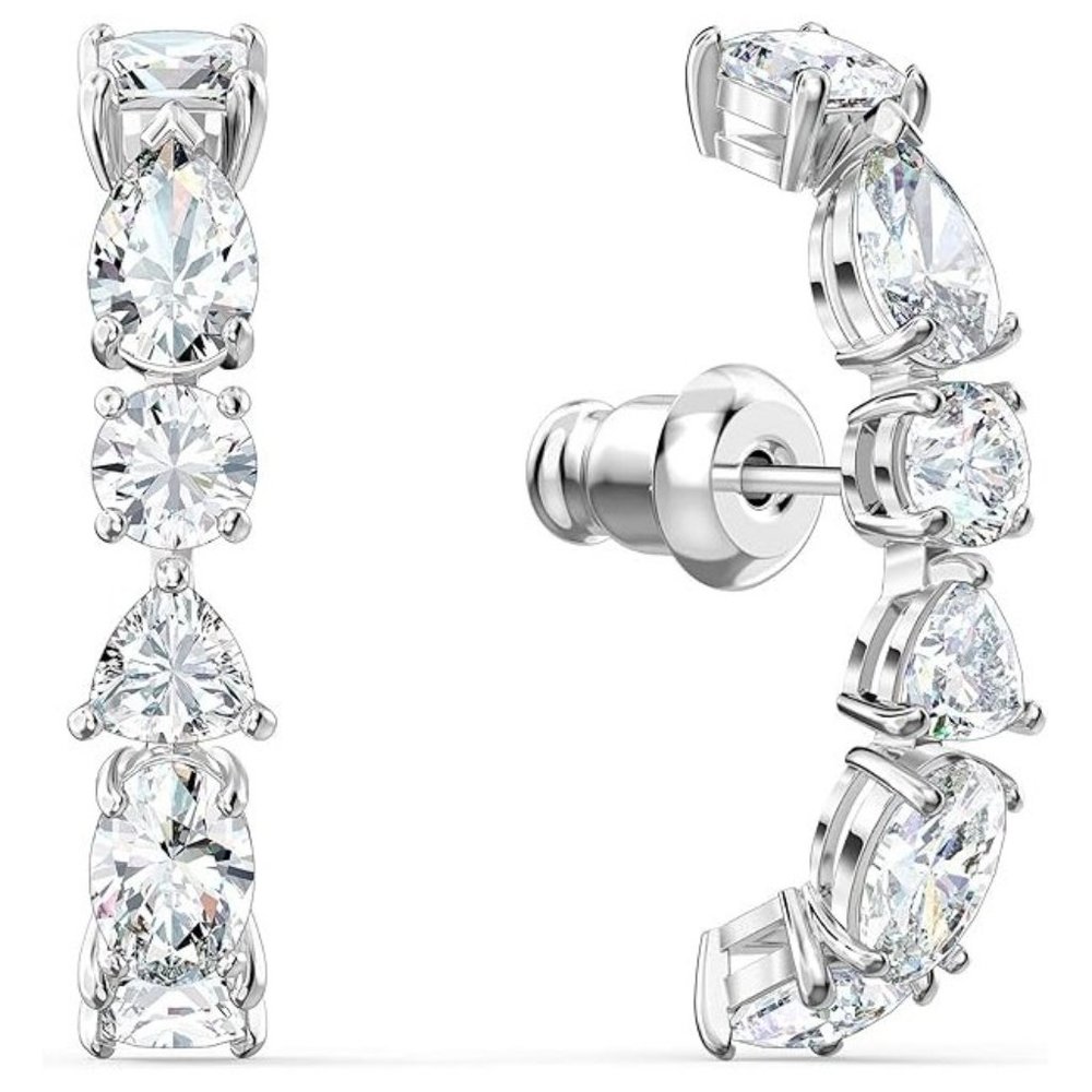 NWT Sparkling Bling Swarovski Crystal Rhinestone Hoop Pierced Earrings +…